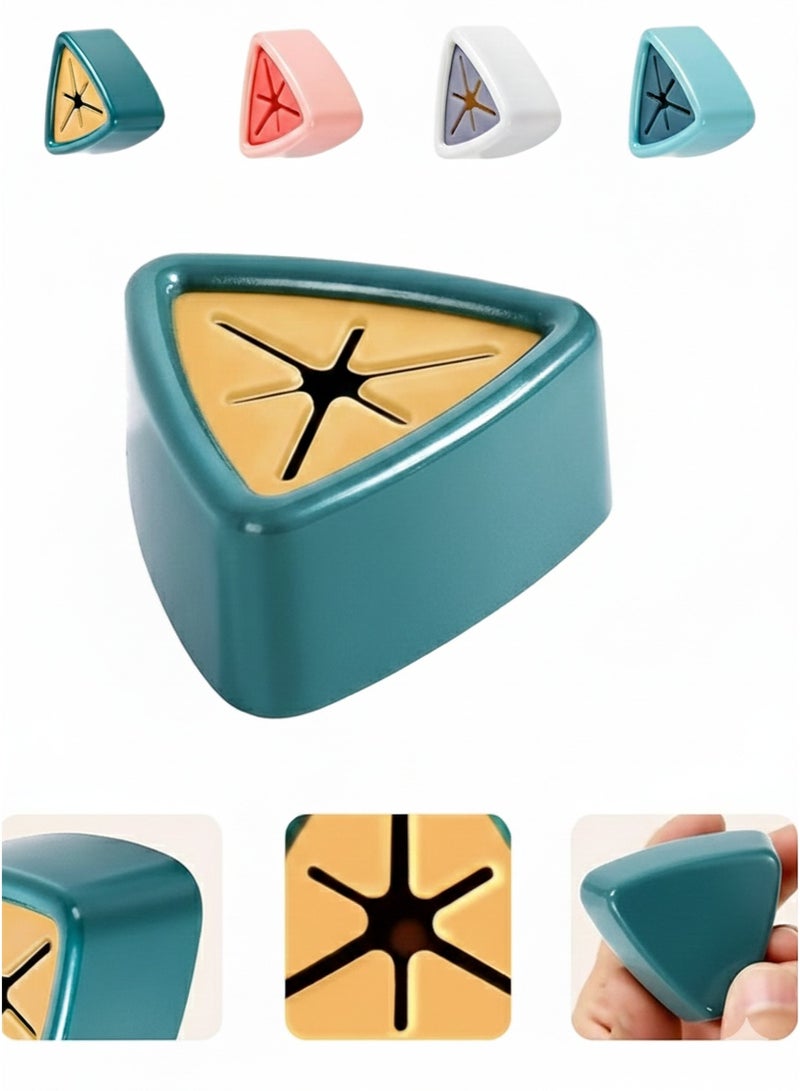 Multi-Purpose 4-Pack Adhesive Hooks – Easy-to-Install Wall Hooks for Towels, Gloves, Cloths, and Accessories, Triangle Design, Non-Damaging Silicone Grip - Image 1